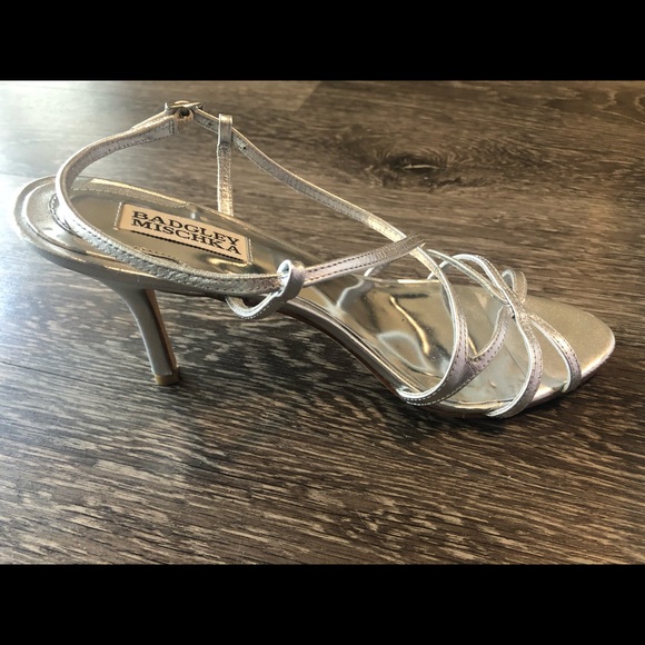 Authentic Silver Badgley Mischka shoes - Picture 2 of 3
